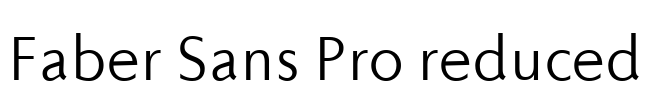 Faber Sans Pro reduced Font Image