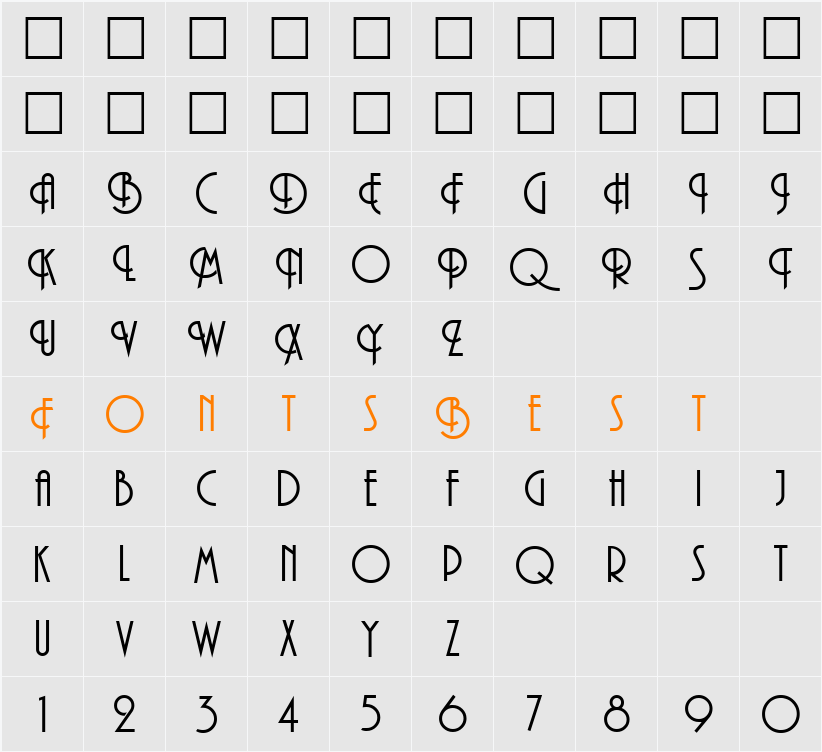 ALLENA Character Map