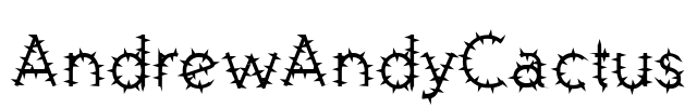 AndrewAndyCactus Font Image