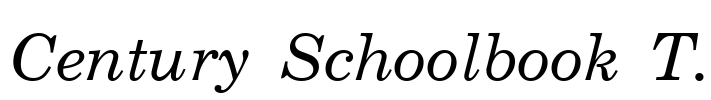 Century Schoolbook T. Font Image