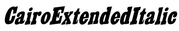 CairoExtendedItalic Font Image