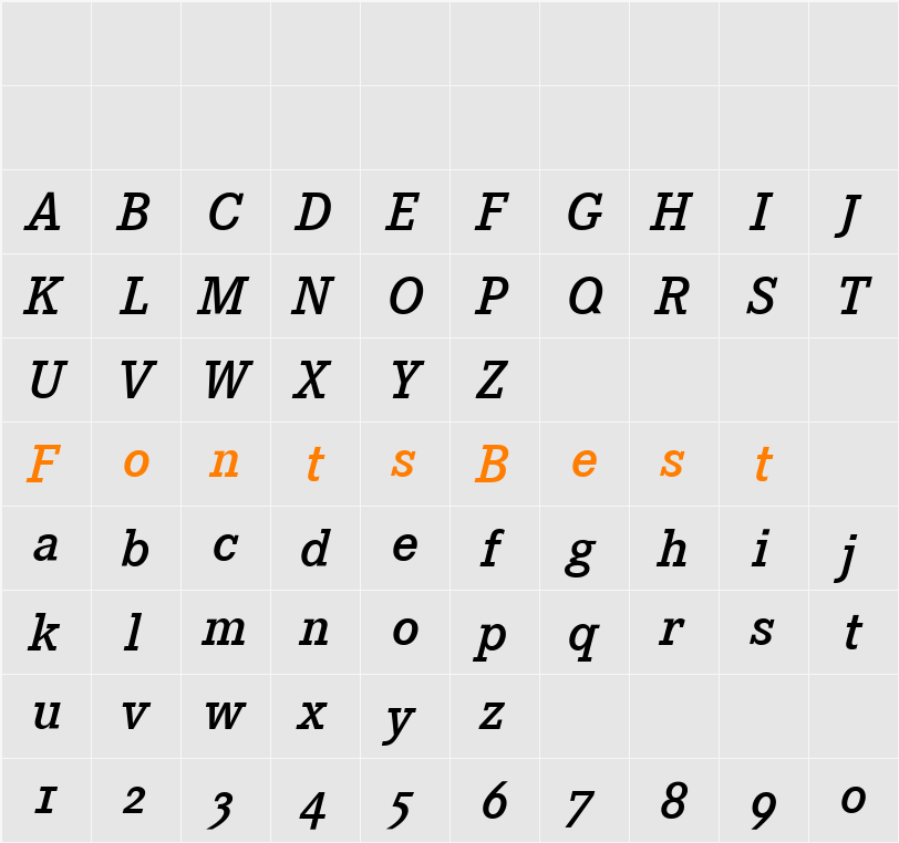 Corporate E Expert BQ Character Map