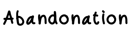 Abandonation Font Image