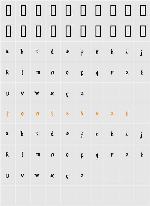 JI-Idiocy Character Map