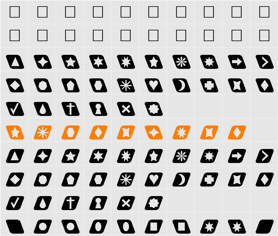 Cut Outs for 3D FX 2 Character Map