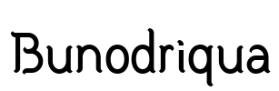 Bunodriqua Font Image