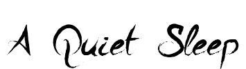 A Quiet Sleep Font Image