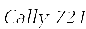 Cally 721 Font Image