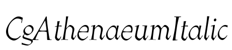 CgAthenaeumItalic Font Image