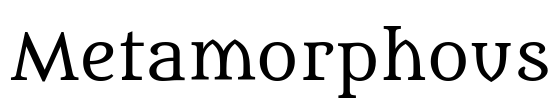 Metamorphous Font Image