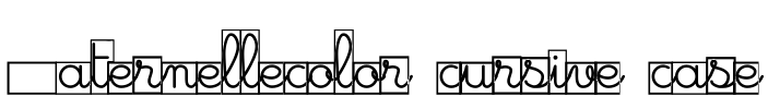 Maternellecolor cursive case Font Image