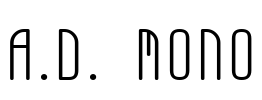 A.D. MONO Font Image