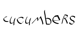 Cucumbers Font Image