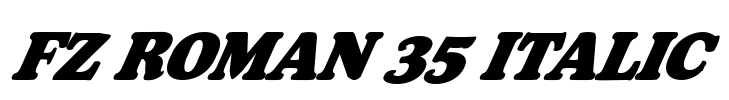 FZ ROMAN 35 ITALIC Font Image