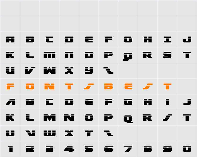 Federal Escort Halftone Character Map