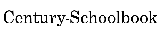 Century-Schoolbook Font Image