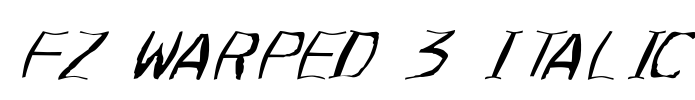 FZ WARPED 3 ITALIC Font Image