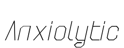 Anxiolytic Font Image