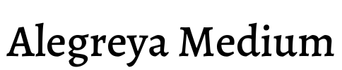 Alegreya Medium Font Image