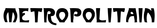 Metropolitain Font Image