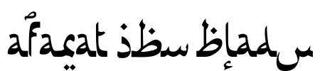 Afarat ibn Blady Font Image