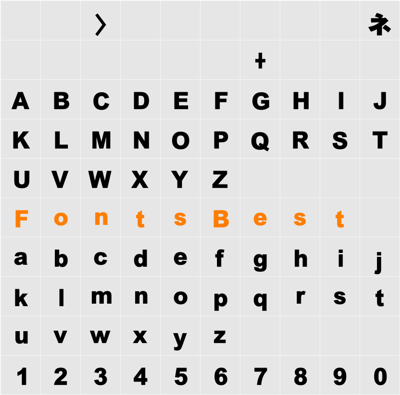 DFPHeiUBold-GB Character Map