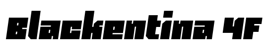 Blackentina 4F Font Image