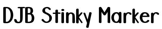 DJB Stinky Marker Font Image