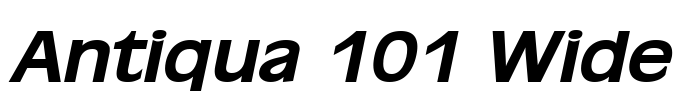 Antiqua 101 Wide Font Image