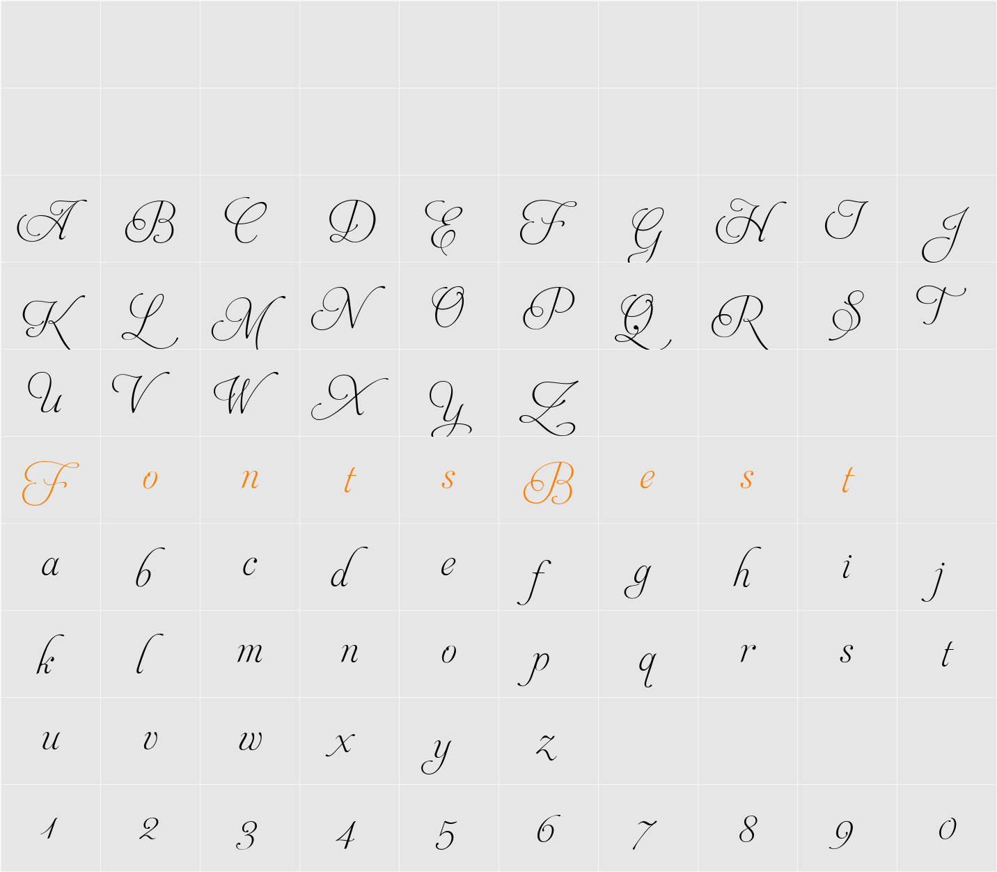 HLT AphroditeSlimPro Character Map