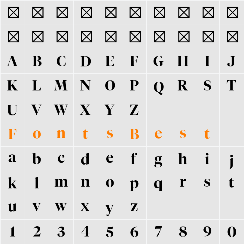 Tiempos Fine Semibold Character Map