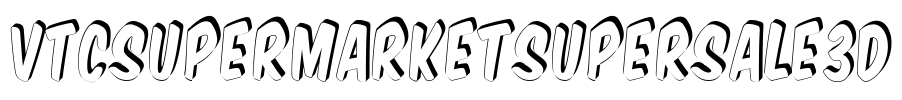 VTCSuperMarketSuperSale3D Font Image