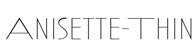 Anisette-Thin Font Image