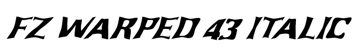 FZ WARPED 43 ITALIC Font Image