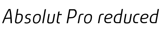 Absolut Pro reduced Font Image