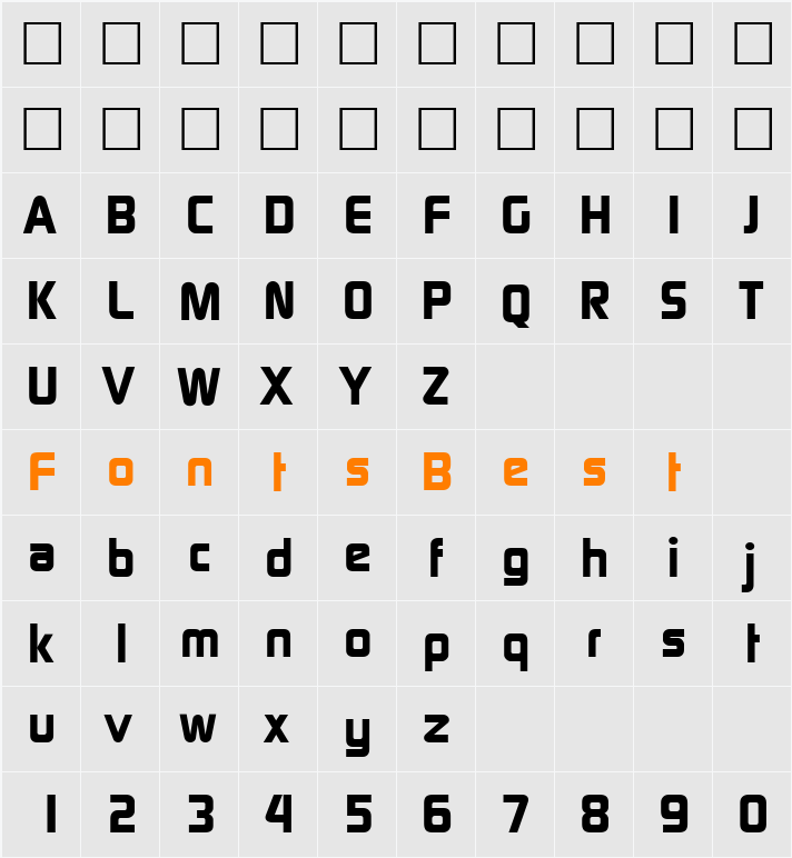 ModaerneHeavy Character Map