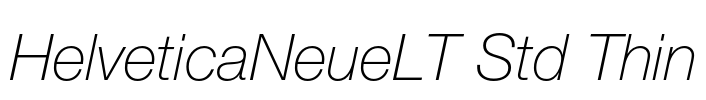 HelveticaNeueLT Std Thin Font Image