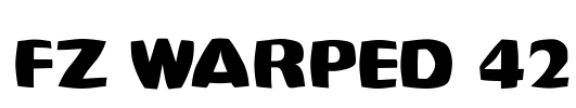 FZ WARPED 42 Font Image