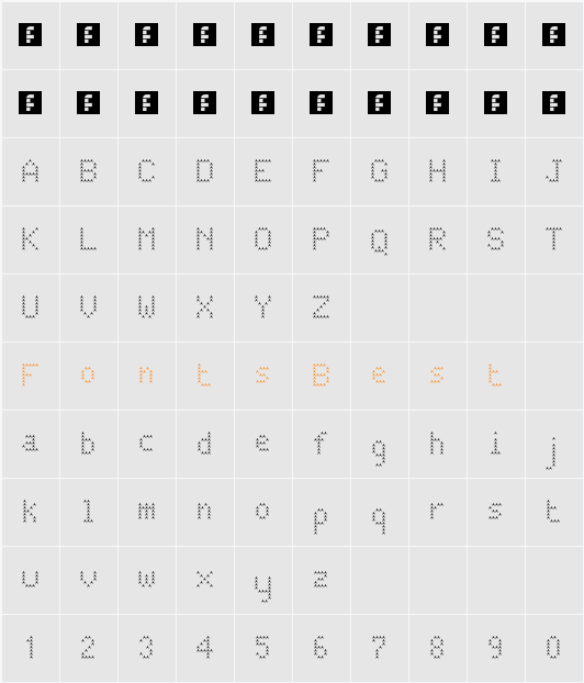 JD ArrowUp Character Map