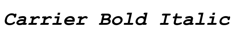 Carrier Bold Italic Font Image