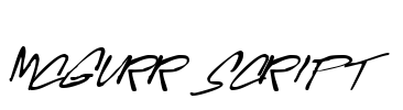 McGurr Script Font Image