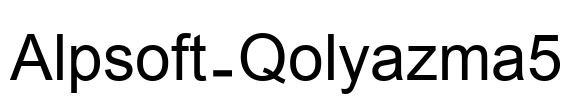 Alpsoft-Qolyazma5 Font Image