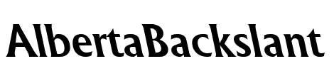 AlbertaBackslant Font Image