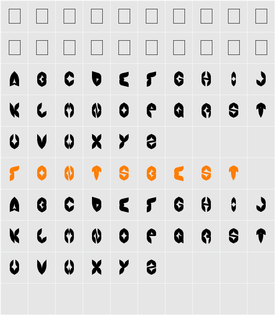 AIRPLANE Character Map