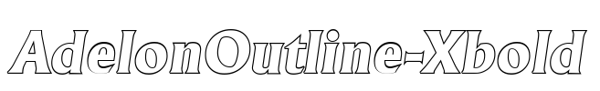 AdelonOutline-Xbold Font Image