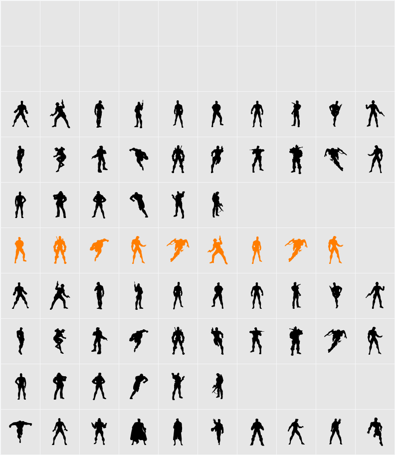 Action Men Character Map