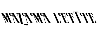 Mazama Leftie Font Image