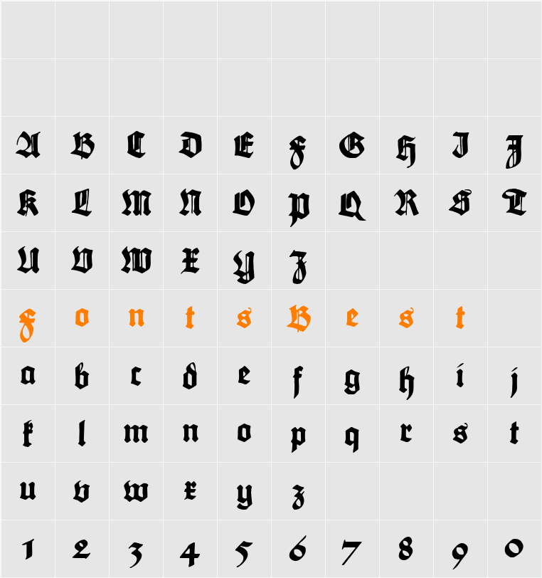 Maximilian Character Map