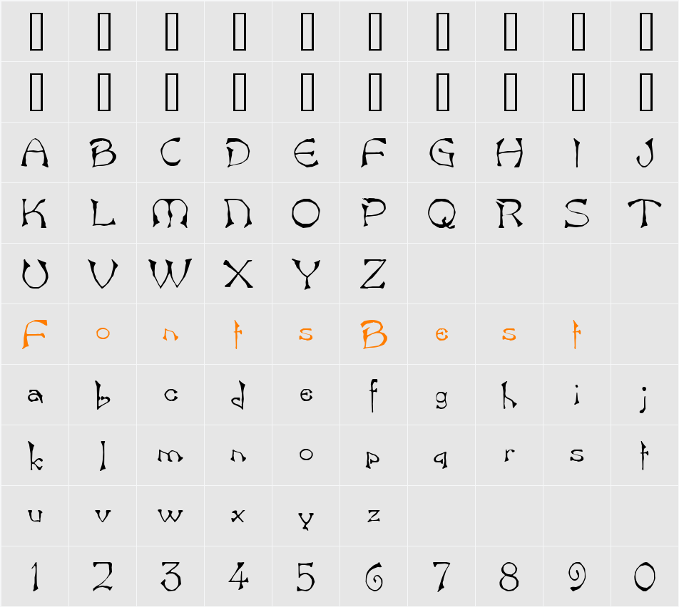 Asian Character Map