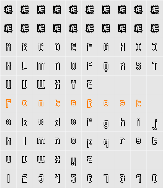 Bumped BRK Character Map